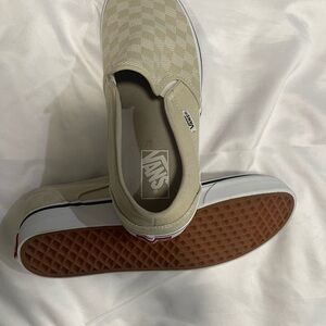 Vans Classic Slip-On Checkerboard Soft Sage Green Size 10